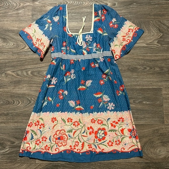 Anthropologie Dresses & Skirts - Anthropologie Lilka Floral Dress Cottagecore Polka Dots Size Small Retro Prairie